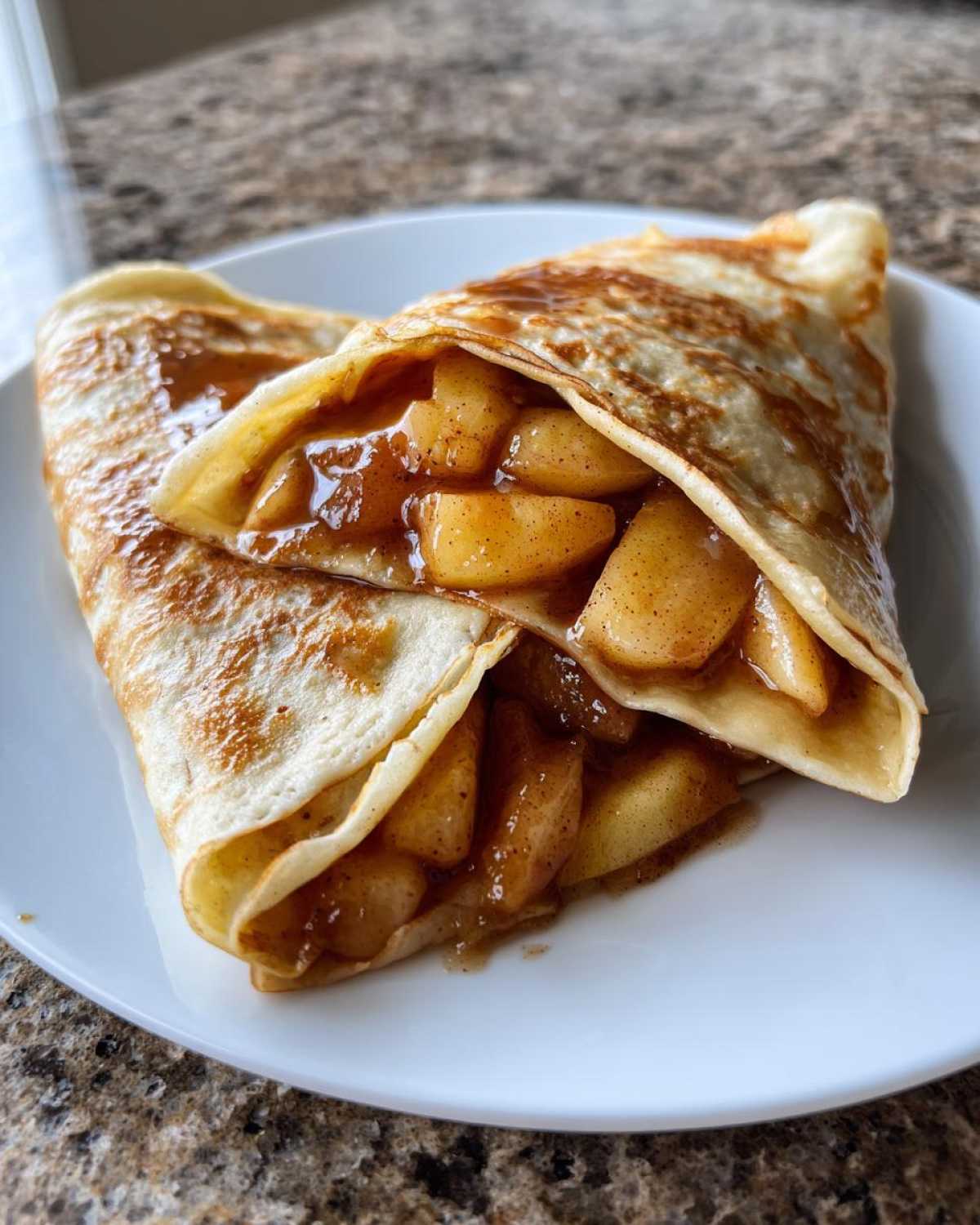 Cinnamon Apple Crepes (Light Winter Breakfast) - detail 4