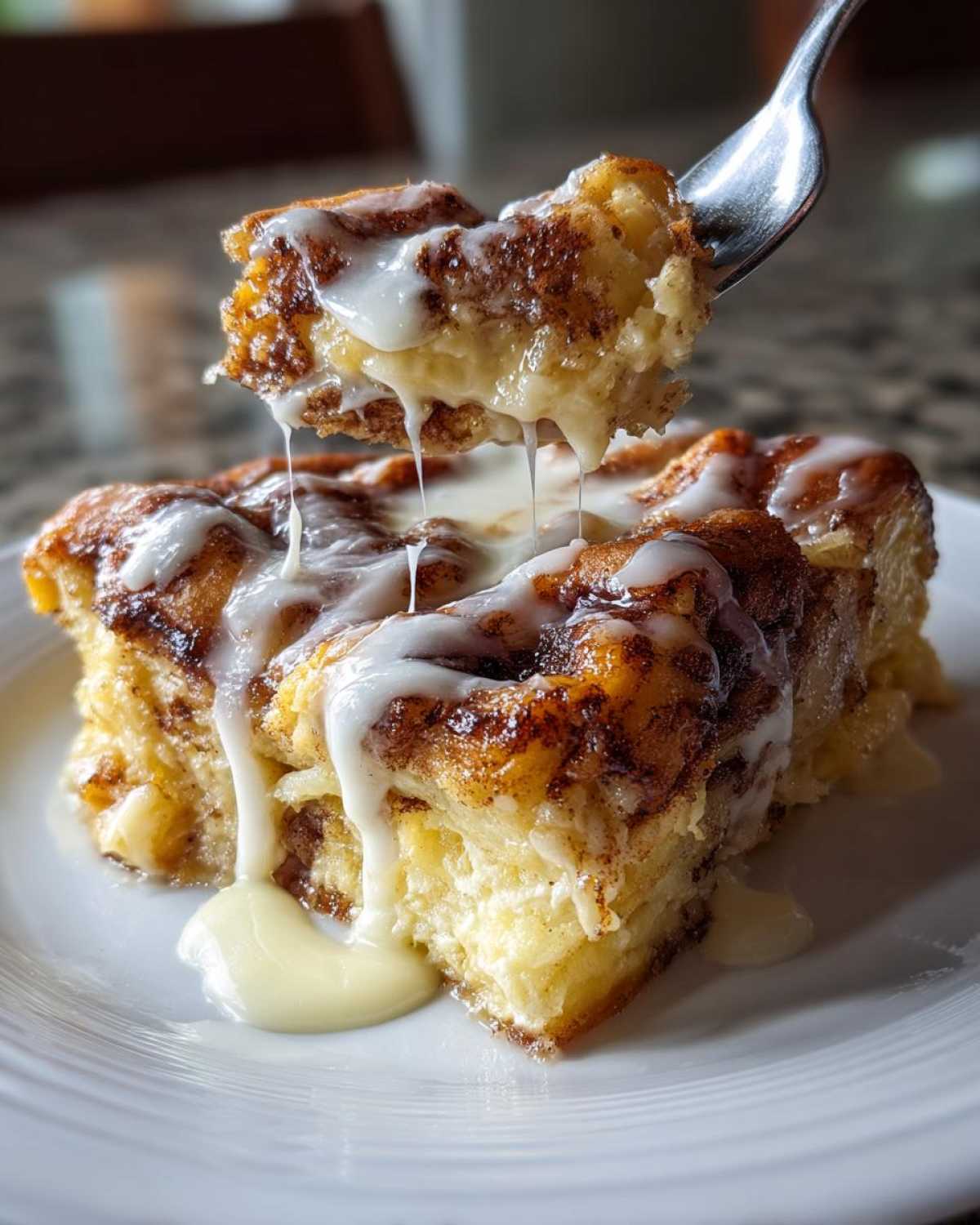 Cinnamon Roll Casserole (Overnight Breakfast Treat) - detail 2