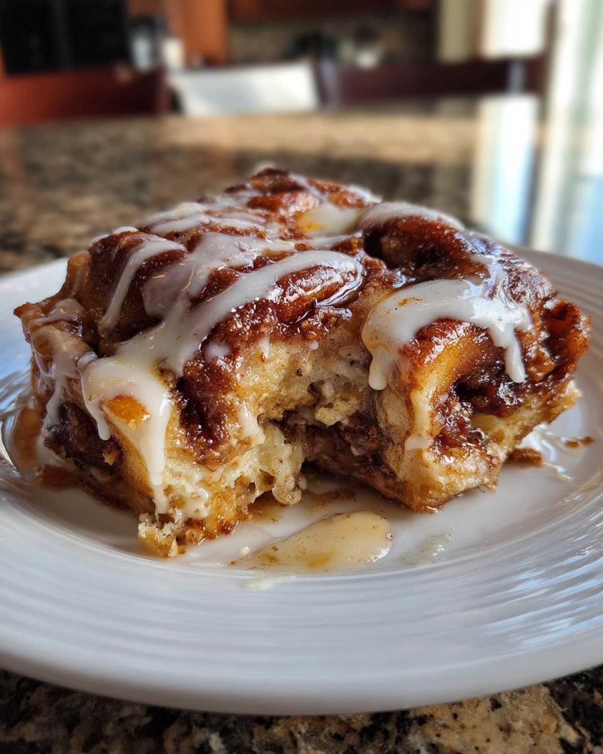 Cinnamon Roll Casserole (Overnight Breakfast Treat) - detail 3