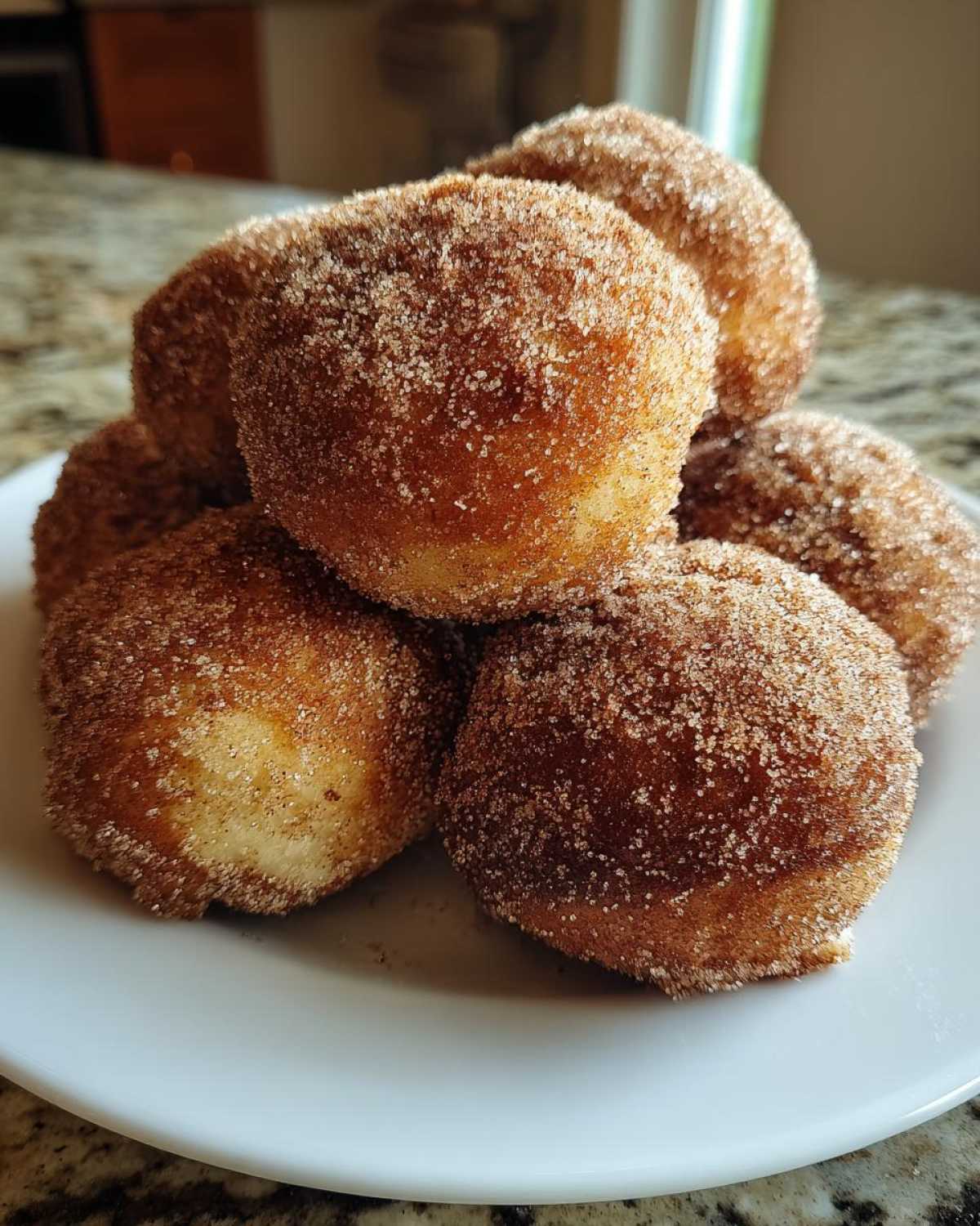 Cinnamon Sugar Snowball Donuts (Baked, Not Fried) - detail 2