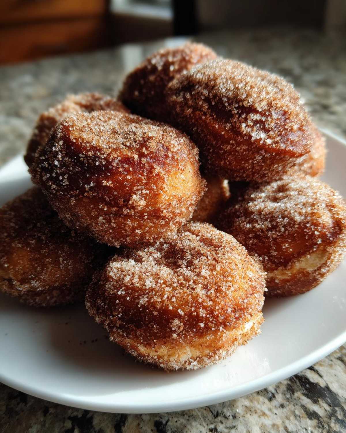 Cinnamon Sugar Snowball Donuts (Baked, Not Fried) - detail 4