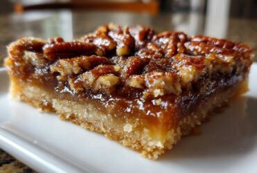 Classic Buttery Pecan Pie Bars Dessert