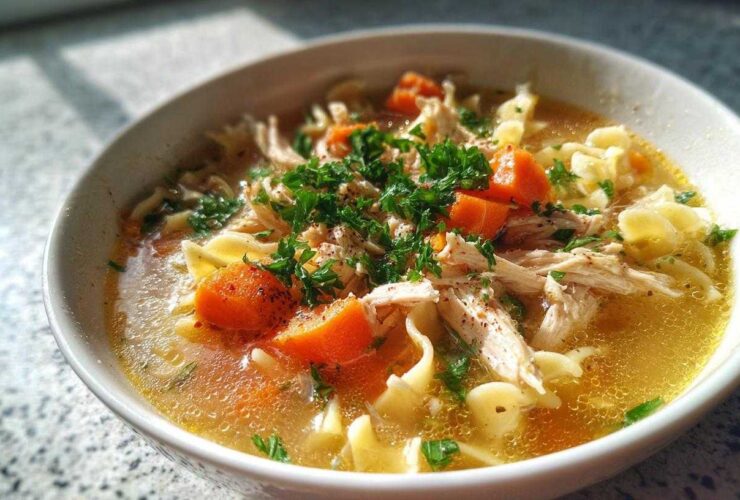 Classic Chicken Noodle Soup (Flu-Fighting Comfort)
