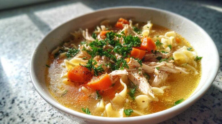 Classic Chicken Noodle Soup (Flu-Fighting Comfort)