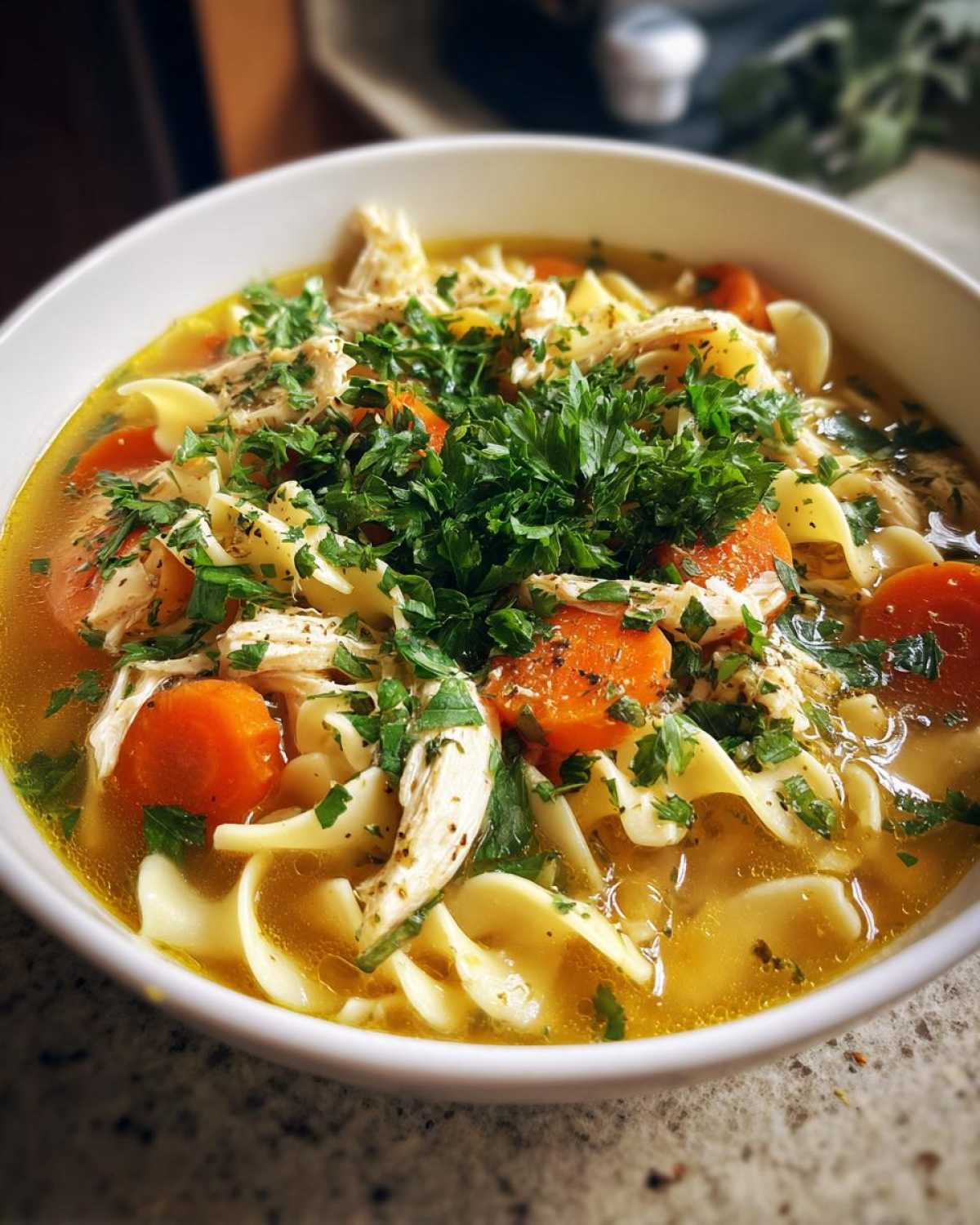 Classic Chicken Noodle Soup with Vegetables - detail 2