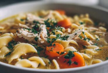 Classic Chicken Noodle Soup with Vegetables
