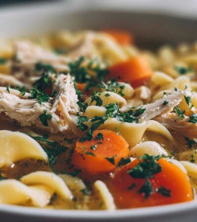 Classic Chicken Noodle Soup with Vegetables