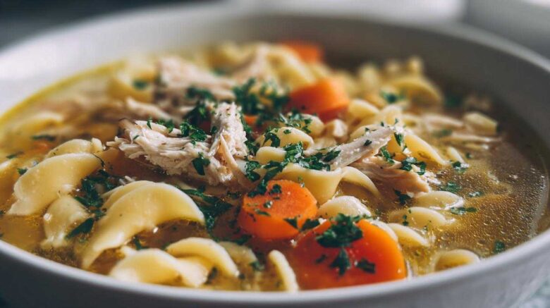 Classic Chicken Noodle Soup with Vegetables