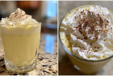 Classic Creamy Eggnog Punch Cocktail