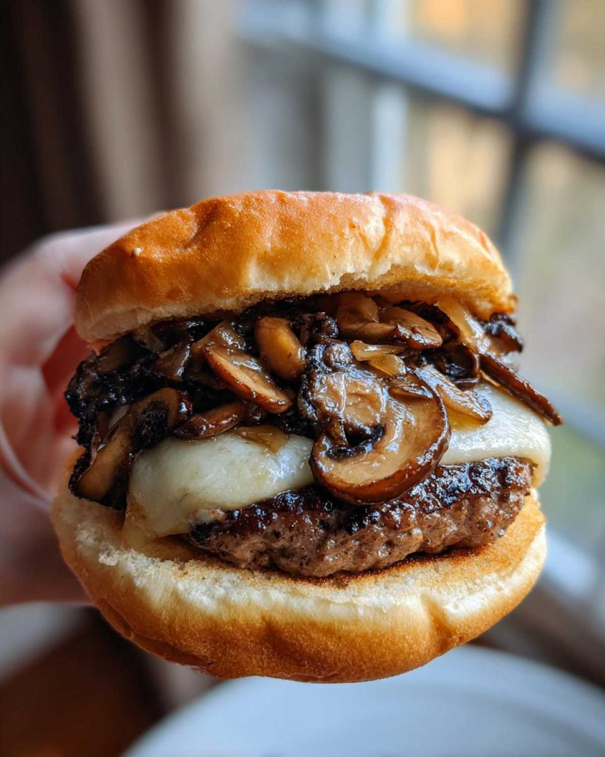 Classic Swiss Burger with Mushrooms - detail 2