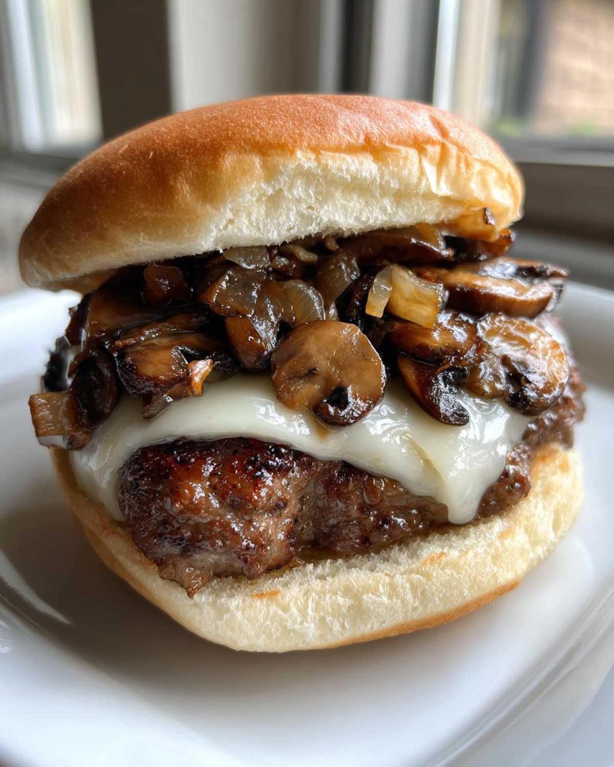 Classic Swiss Burger with Mushrooms - detail 4
