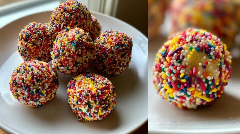 Cookie Dough Truffles with Sprinkles
