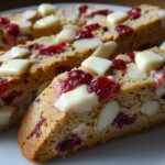 Cranberry Almond Biscotti with White Chocolate