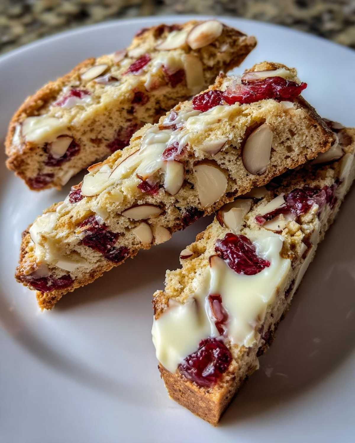 Cranberry Almond Biscotti with White Chocolate - detail 4