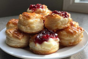Cranberry Brie Bites with Puff Pastry