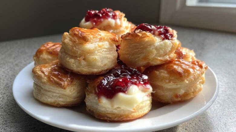 Cranberry Brie Bites with Puff Pastry