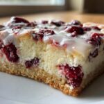 Cranberry Orange Cheesecake Bars with Glaze