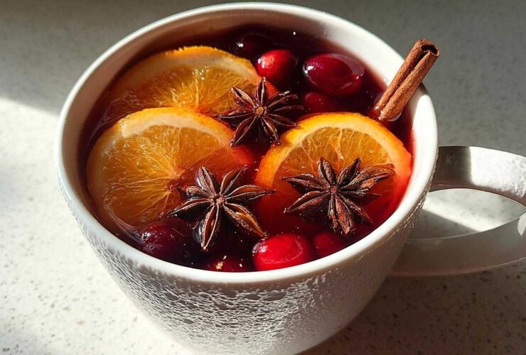 Cranberry Orange Mulled Cider with Spice