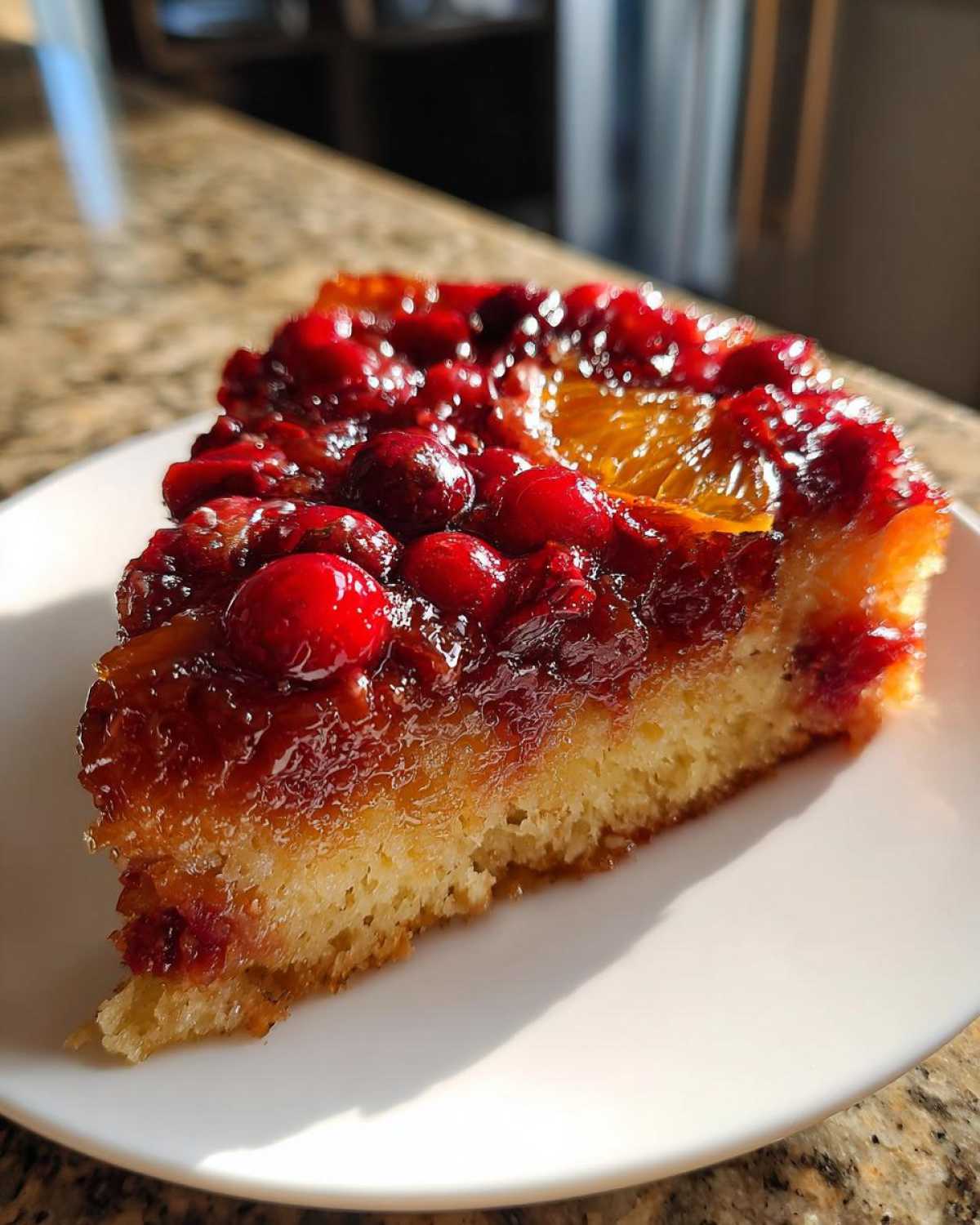 Cranberry Orange Upside-Down Cake (Winter Citrus Zing) - detail 1