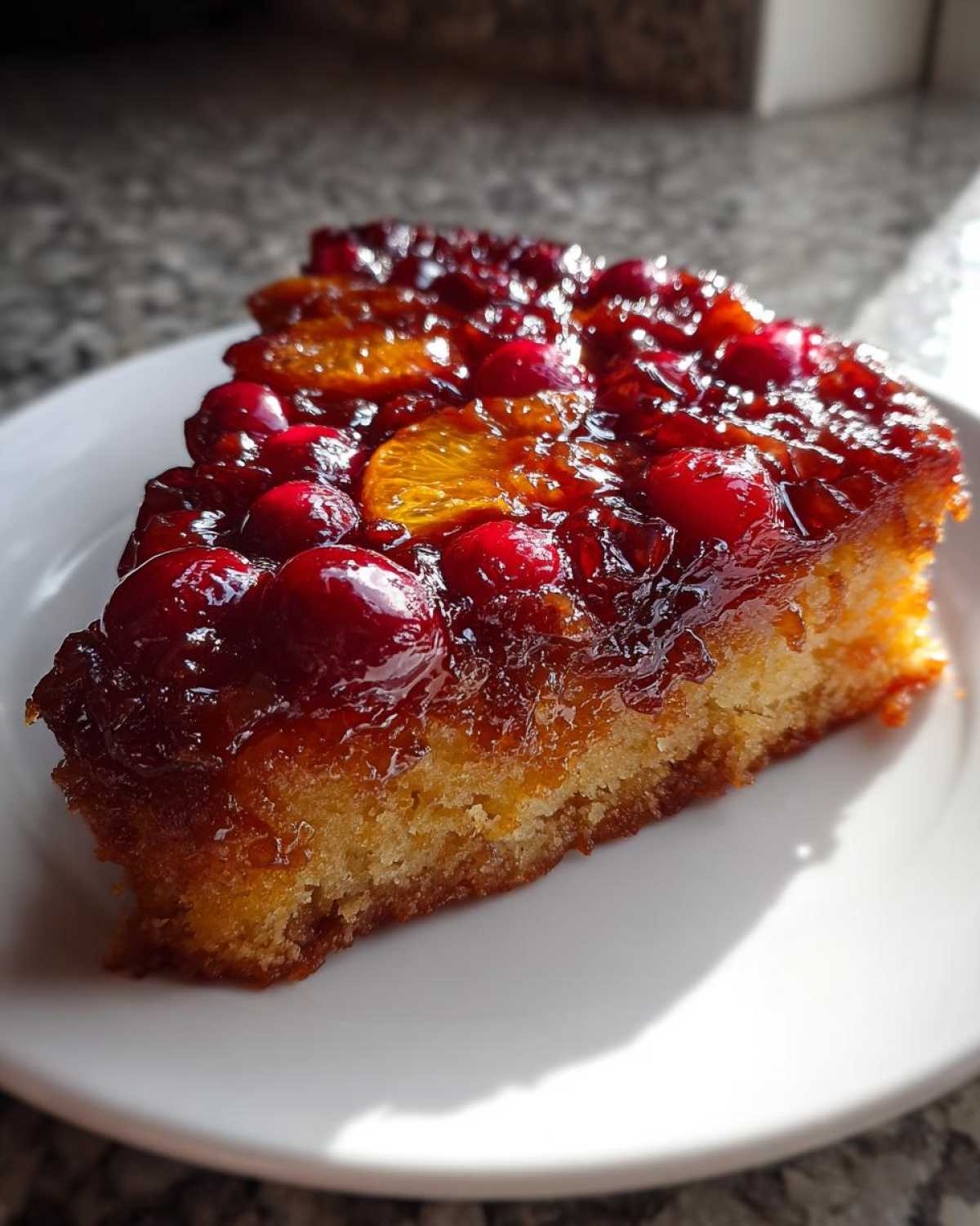 Cranberry Orange Upside-Down Cake (Winter Citrus Zing) - detail 2