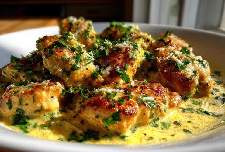 Creamy Lemon Garlic Chicken Skillet