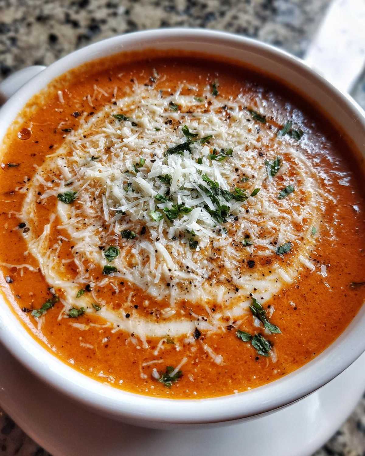 Creamy Tomato Basil Soup with Parmesan - detail 1