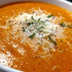 Creamy Tomato Basil Soup with Parmesan