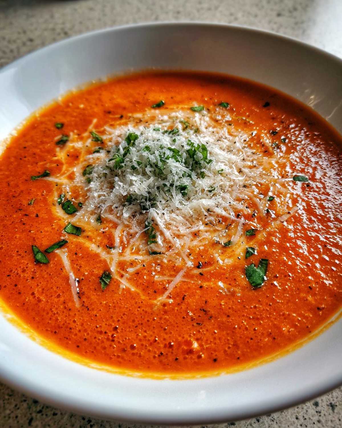 Creamy Tomato Basil Soup with Parmesan - detail 2