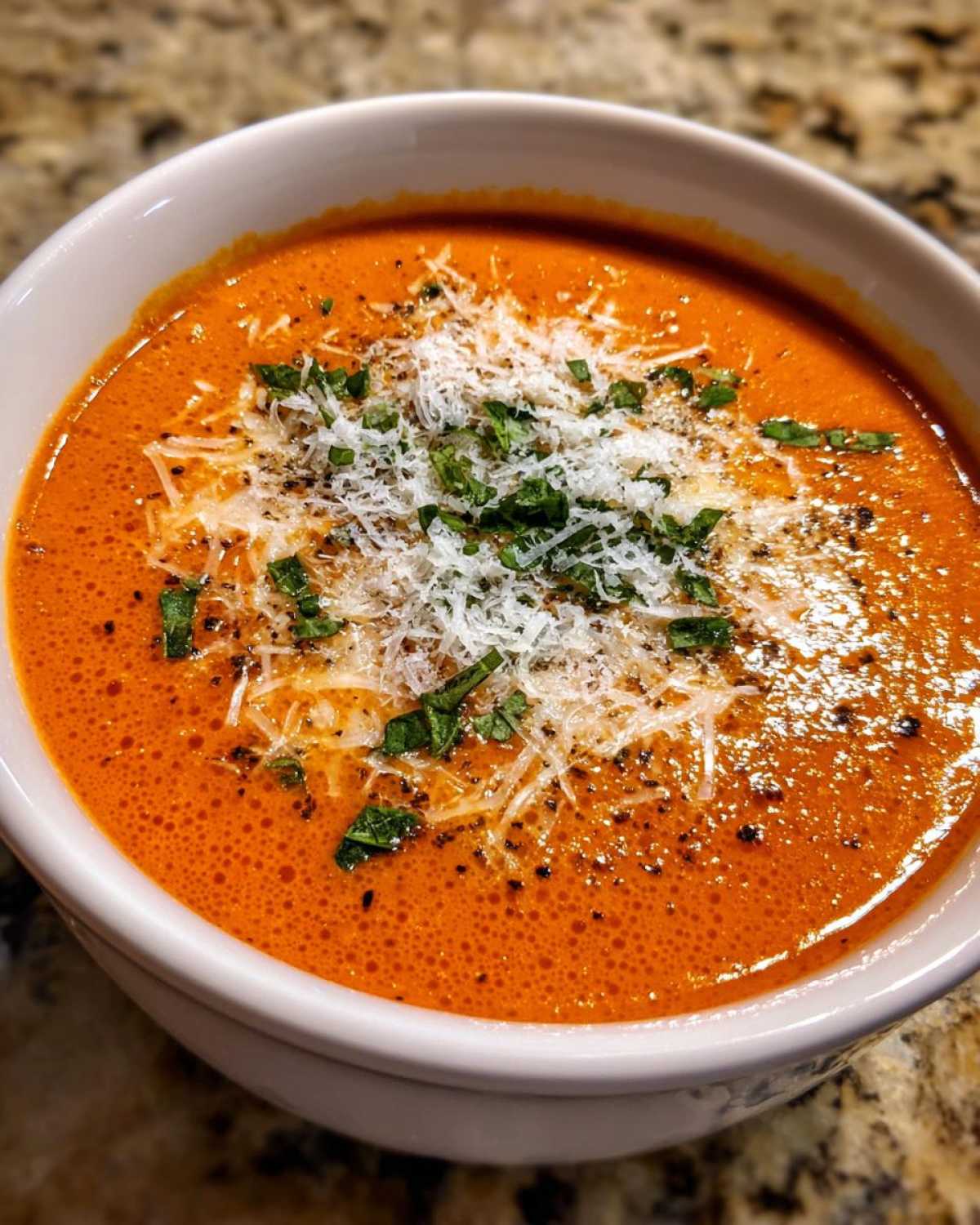 Creamy Tomato Basil Soup with Parmesan - detail 3