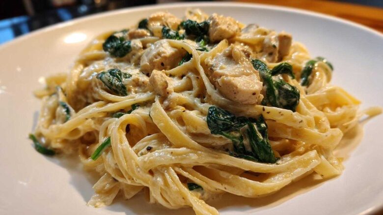 Creamy Tuscan Garlic Pasta with Spinach