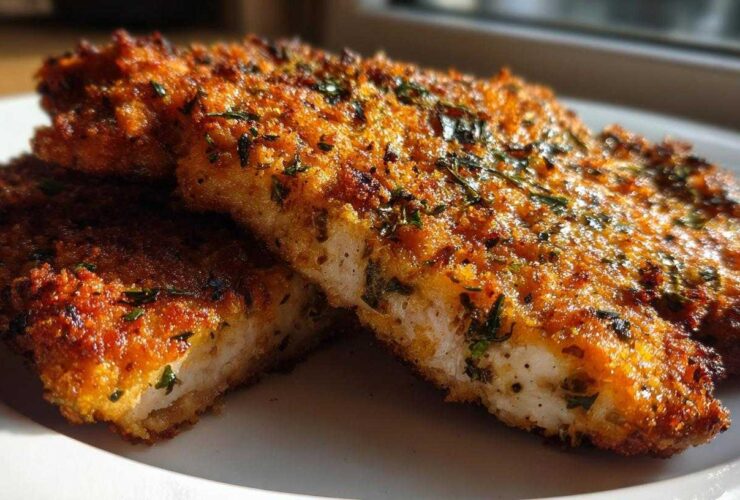 Crispy Panko Chicken Cutlets with Herbs