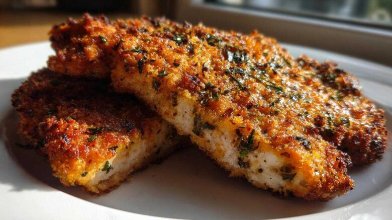 Crispy Panko Chicken Cutlets with Herbs