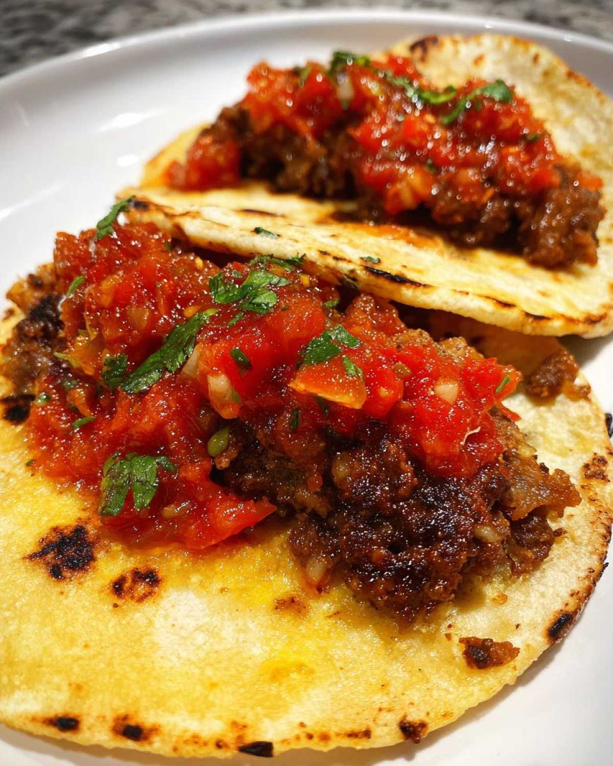 Crispy Smash Beef Tacos with Salsa - detail 3