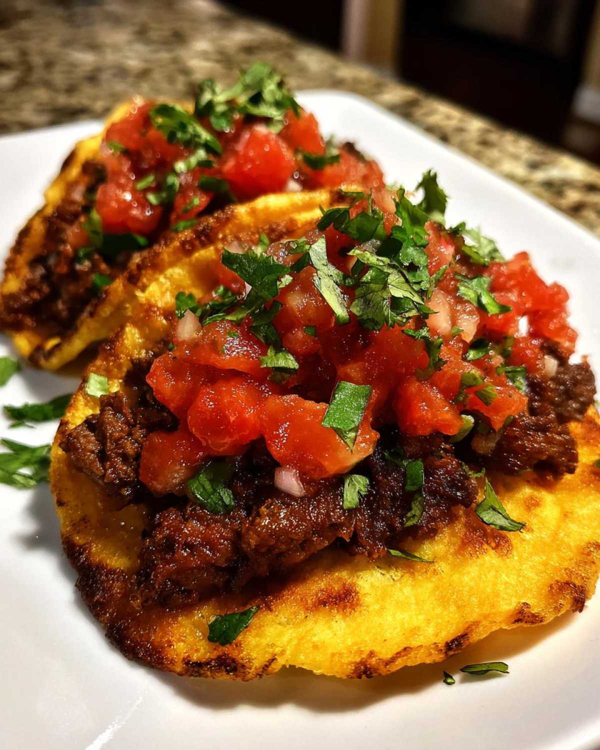 Crispy Smash Beef Tacos with Salsa - detail 4