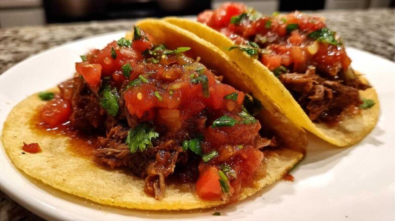 Crispy Smash Beef Tacos with Salsa