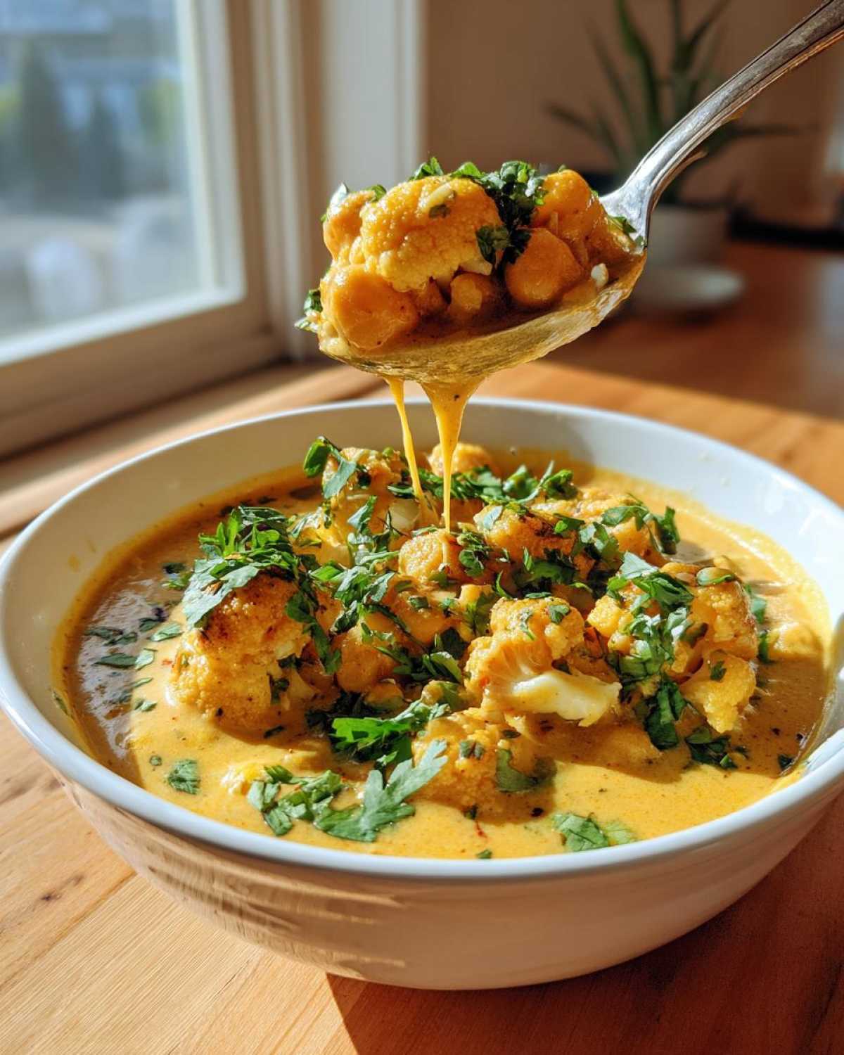 Curried Cauliflower Chickpea Stew with Coconut Milk - detail 1