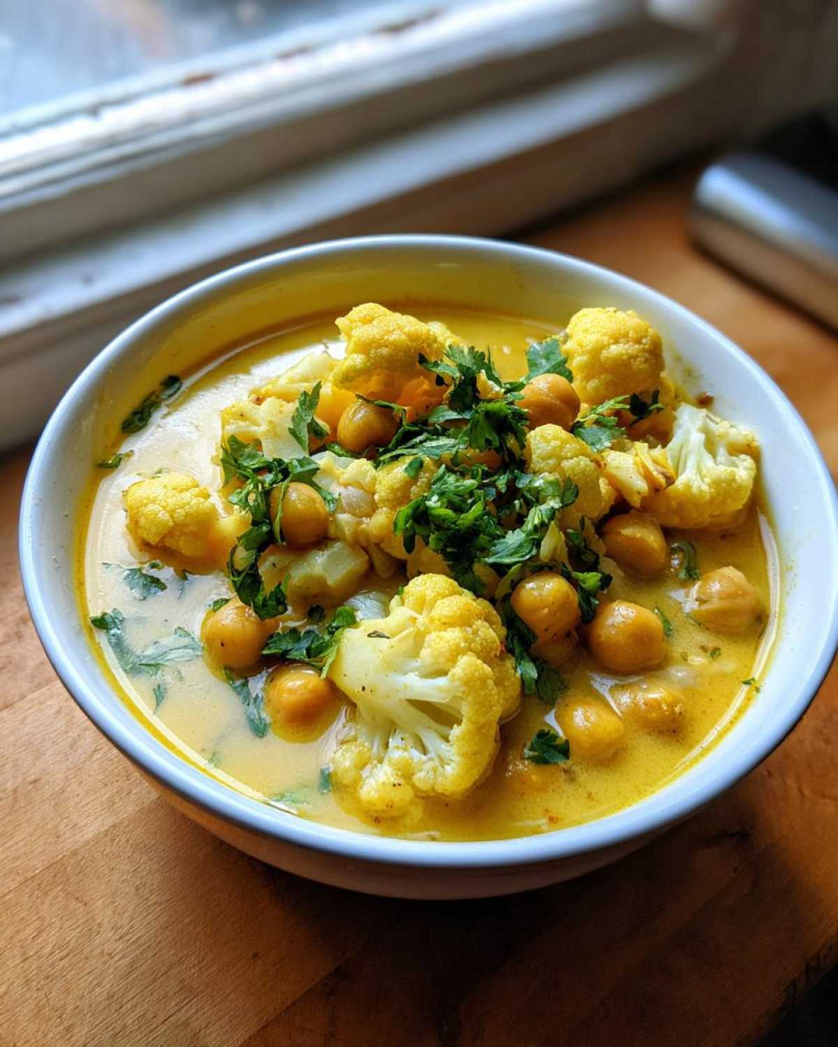Curried Cauliflower Chickpea Stew with Coconut Milk - detail 2