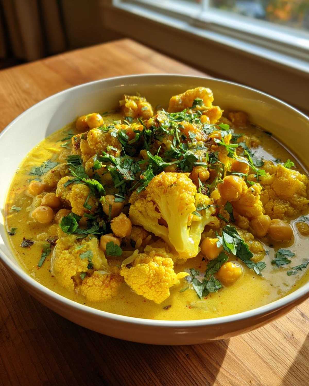 Curried Cauliflower Chickpea Stew with Coconut Milk - detail 3