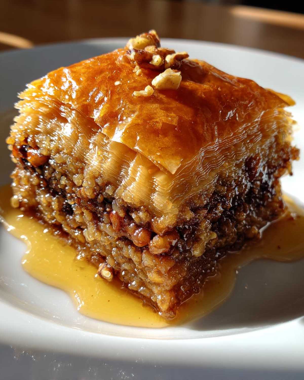 Fig Walnut Baklava with Honey - detail 1