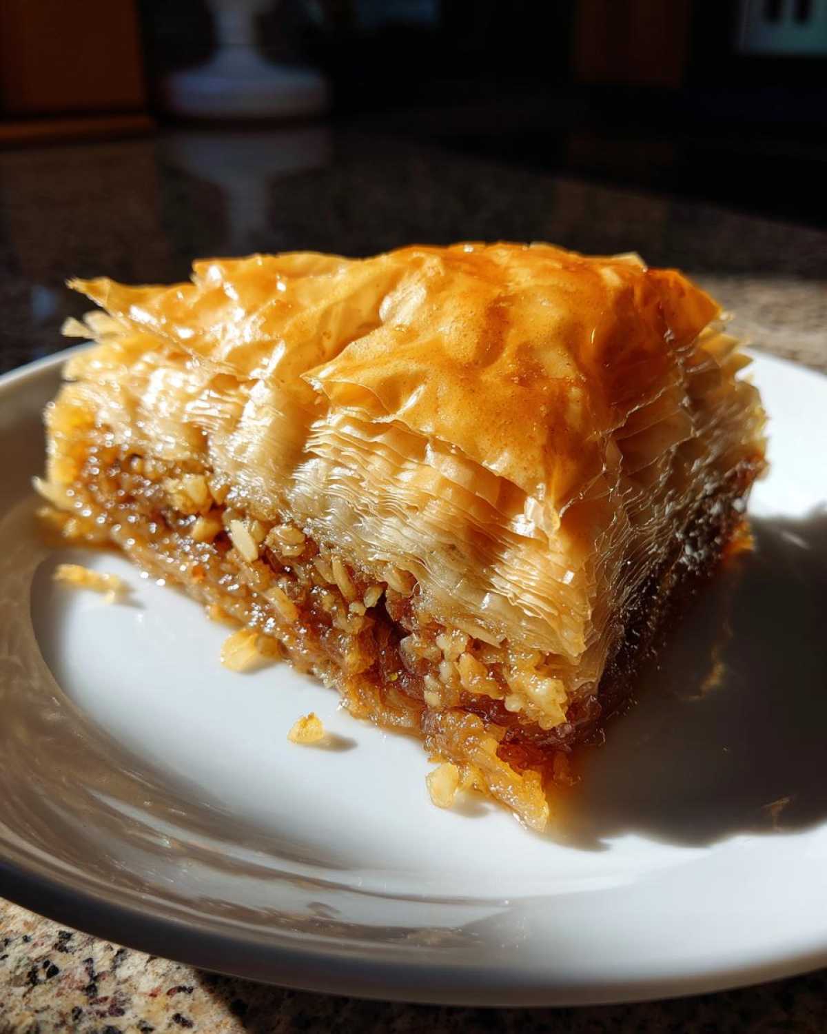 Fig Walnut Baklava with Honey - detail 2