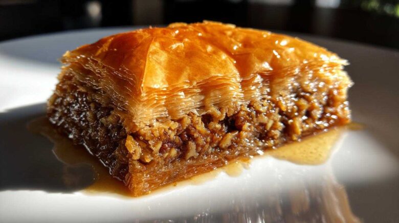 Fig Walnut Baklava with Honey