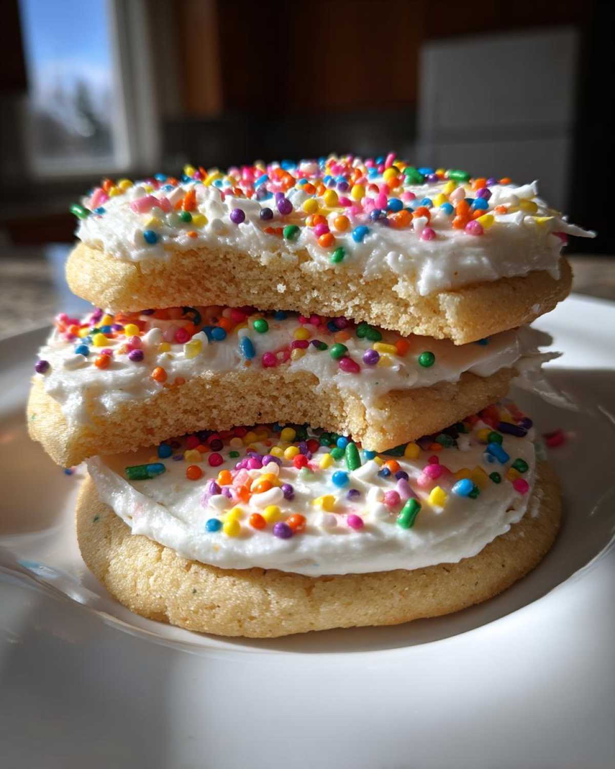 Frosted Sugar Cookies with Sprinkles - detail 1