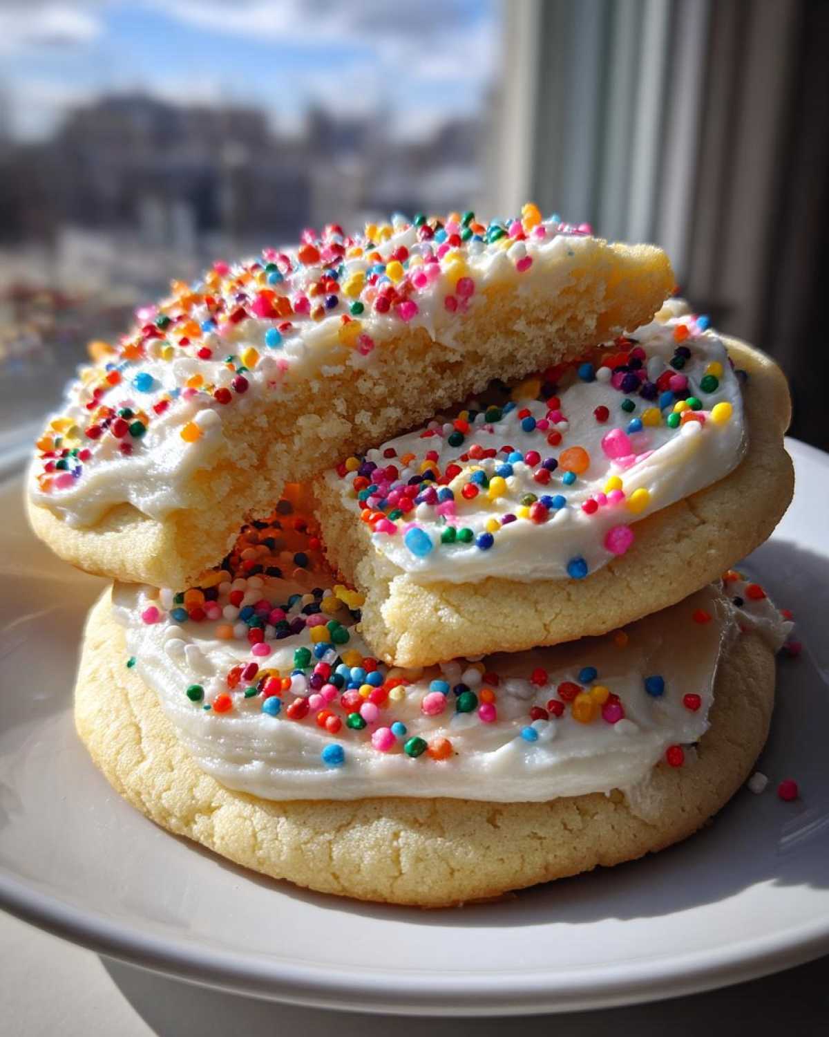 Frosted Sugar Cookies with Sprinkles - detail 2