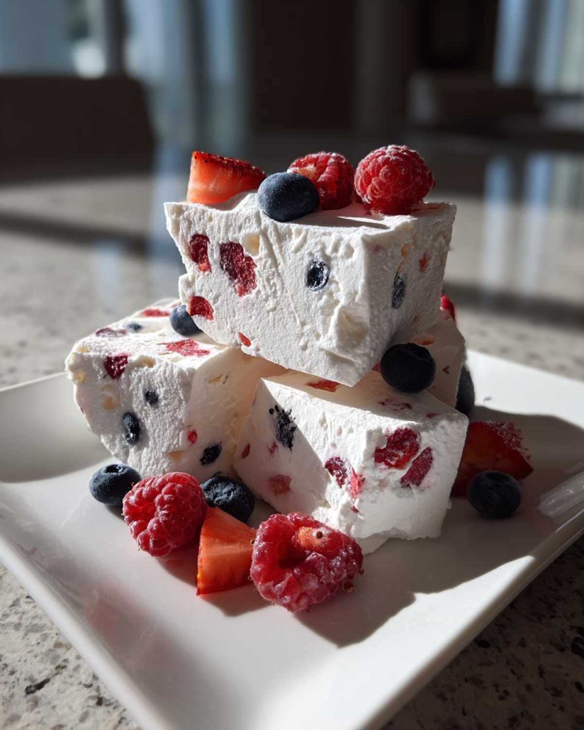 Frozen Yogurt Bark with Berries (Healthy Sweet Snack) - detail 1
