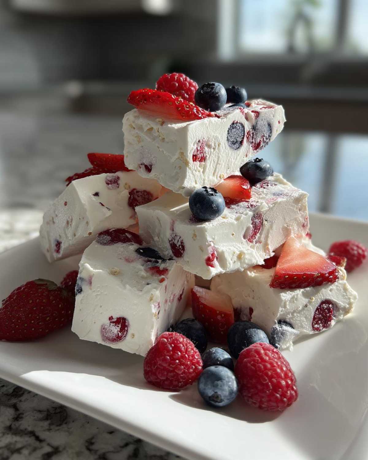 Frozen Yogurt Bark with Berries (Healthy Sweet Snack) - detail 3