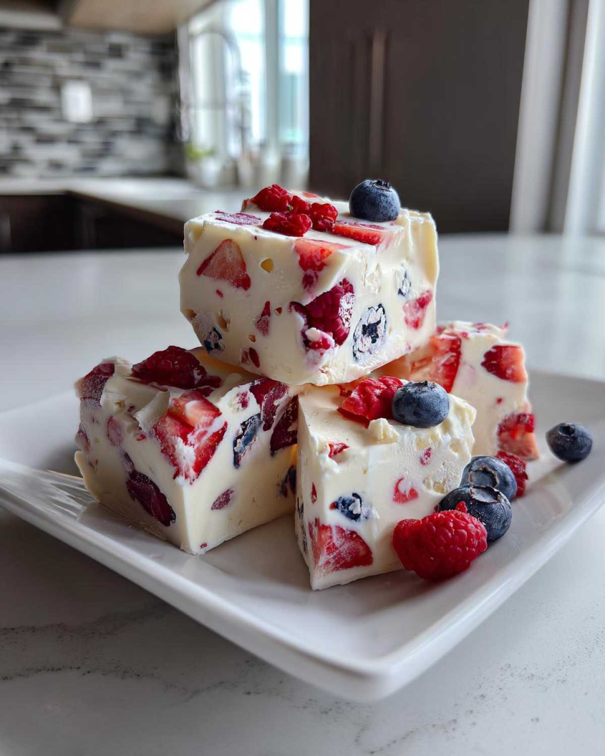 Frozen Yogurt Bark with Berries (Healthy Sweet Snack) - detail 4