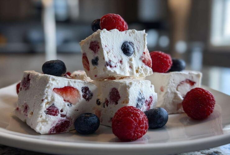 Frozen Yogurt Bark with Berries (Healthy Sweet Snack)