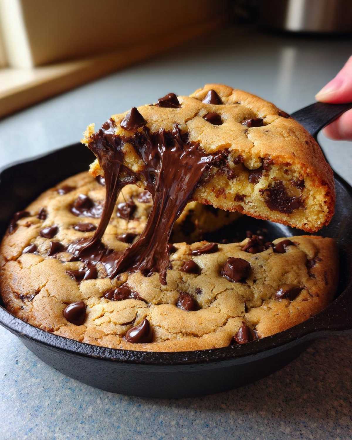 Giant Skillet Chocolate Chip Cookie (Pizookie Style) - detail 2