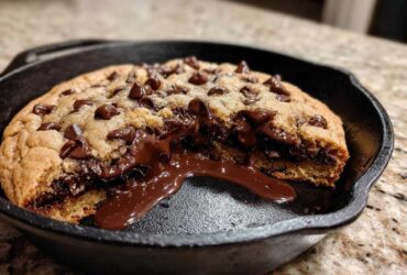 Giant Skillet Chocolate Chip Cookie (Pizookie Style)