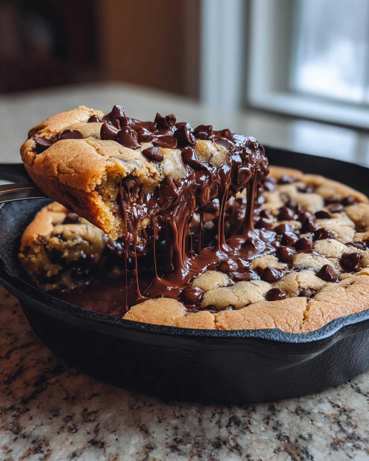 Giant Skillet Chocolate Chip Cookie (Pizookie Style) - detail 4
